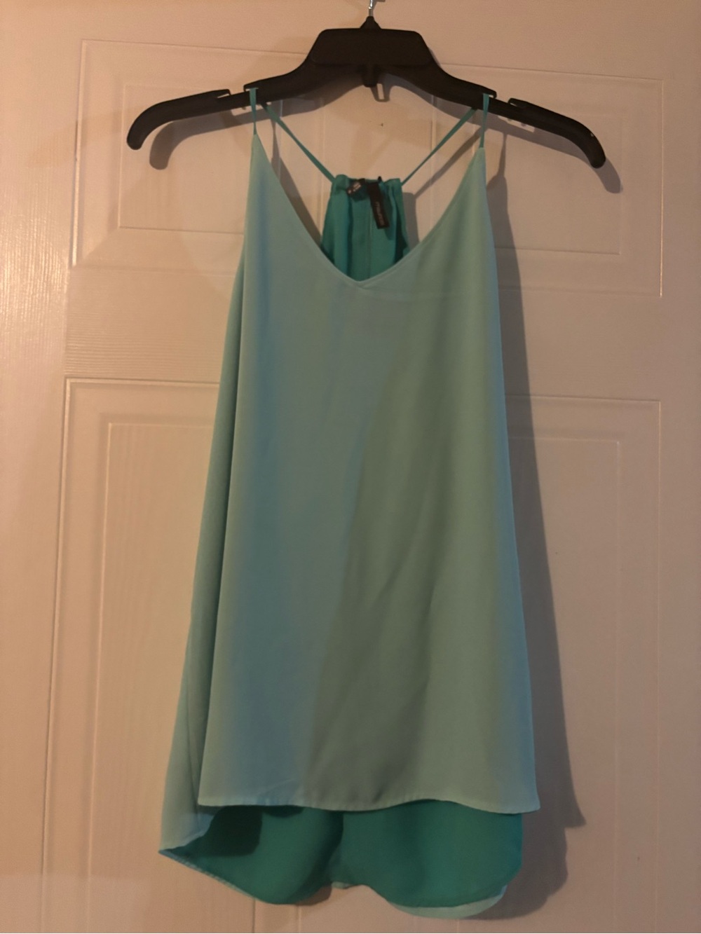 Reversible Maurices Light Aqua Layered Strappy Camisole